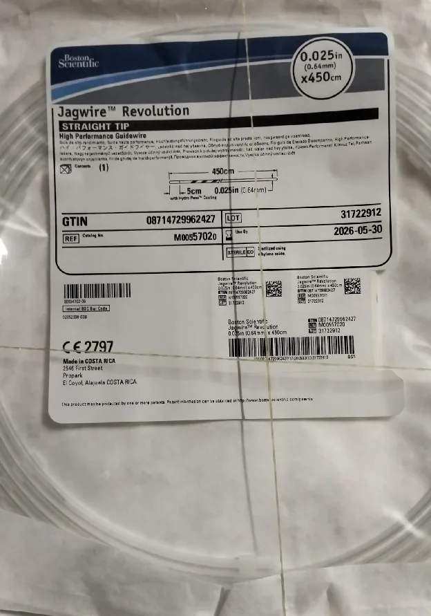 Boston Scientific Jagwire hydrophilic guidewire used in ERCP